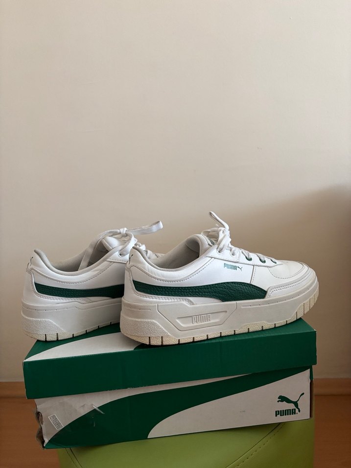 Beyaz Platform Topuklu Puma Kadın Spor Ayakkabı - Görsel 3