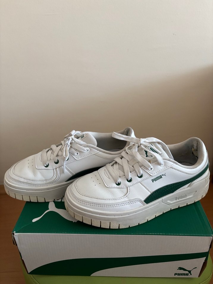 Beyaz Platform Topuklu Puma Kadın Spor Ayakkabı - Görsel 4