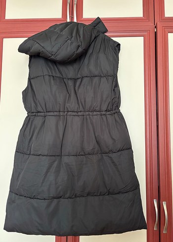 Kadın Siyah Uzun Fermuarlı Yelek - Görsel 9