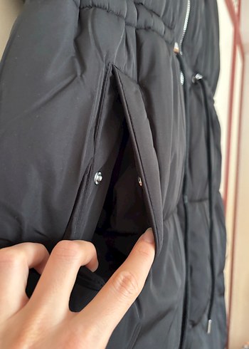 Kadın Siyah Uzun Fermuarlı Yelek - Görsel 3