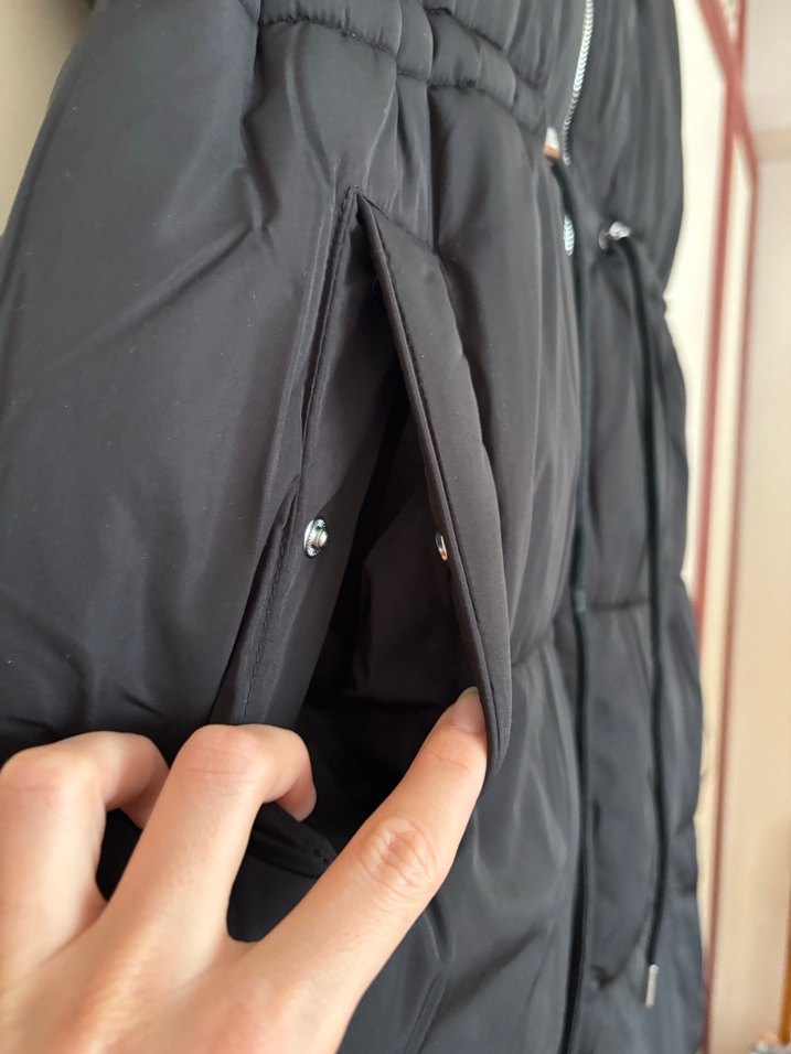 Kadın Siyah Uzun Fermuarlı Yelek - Görsel 3