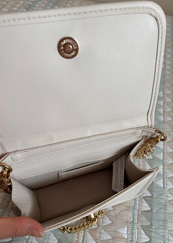 Zincirli krem çanta - Görsel 5