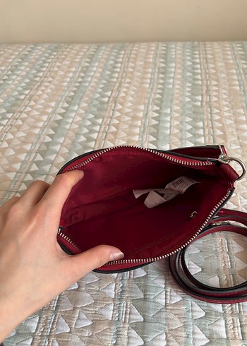 Bordo kadın Deri Çanta - Görsel 3