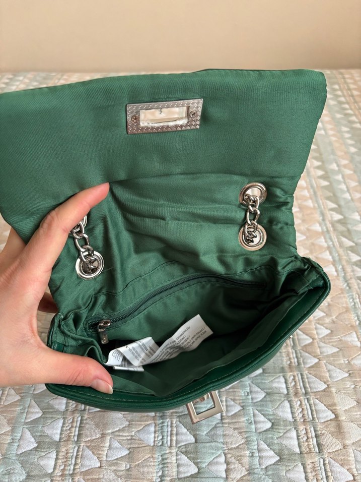 Zincir Detaylı Yeşil  Kadın Çanta - Görsel 5