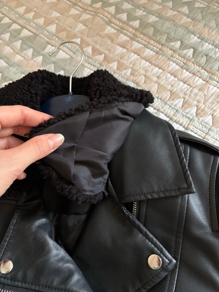 Siyah Kadın Deri Ceket - Görsel 4