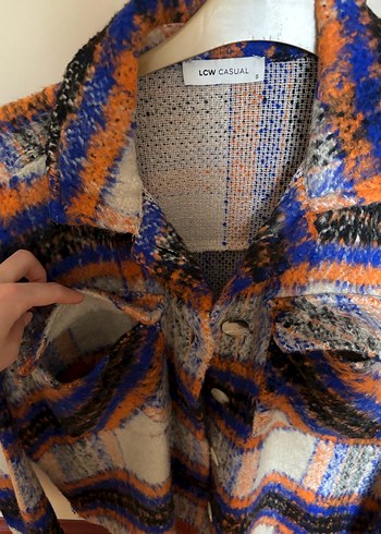 Düğmeli Çok Renkli Kadın Gömlek - Görsel 3