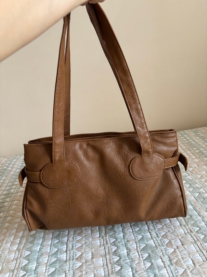 Kahverengi Deri Prada Kadın Çanta - Görsel 2