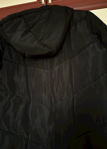 Kadın siyah uzun şişme mont - Görsel 9