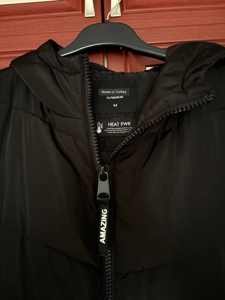 Kadın siyah uzun şişme mont - Görsel 5