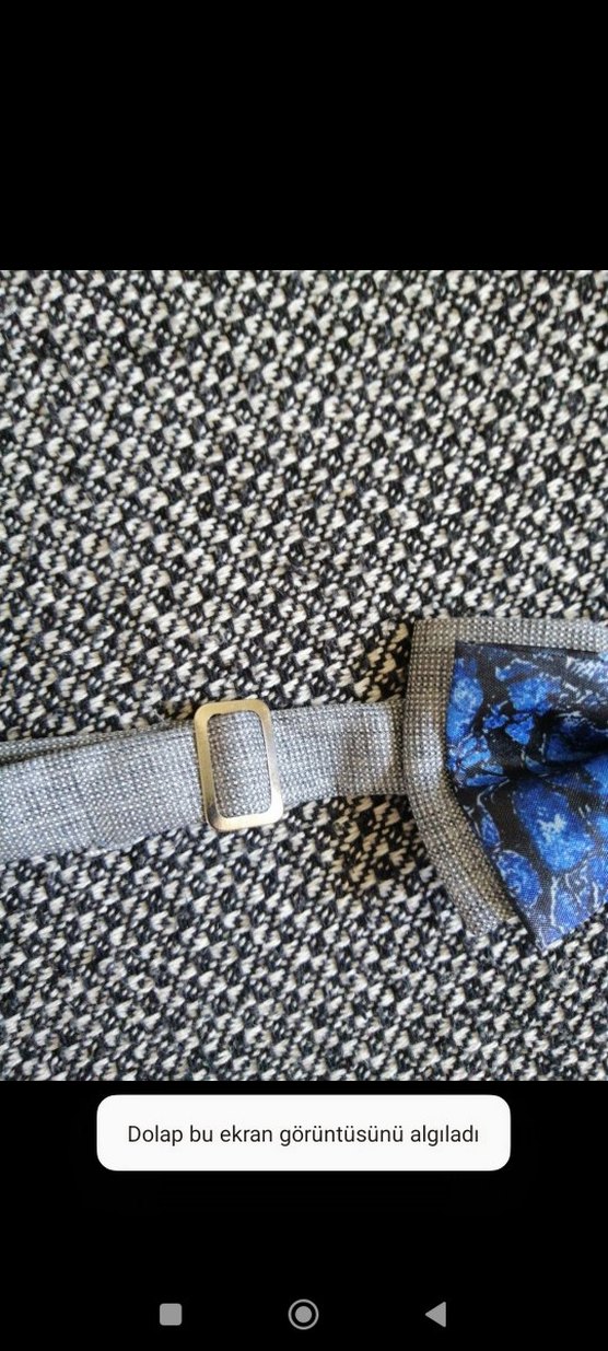 erkek için Mavi Batik Desenli Papyon - Görsel 4