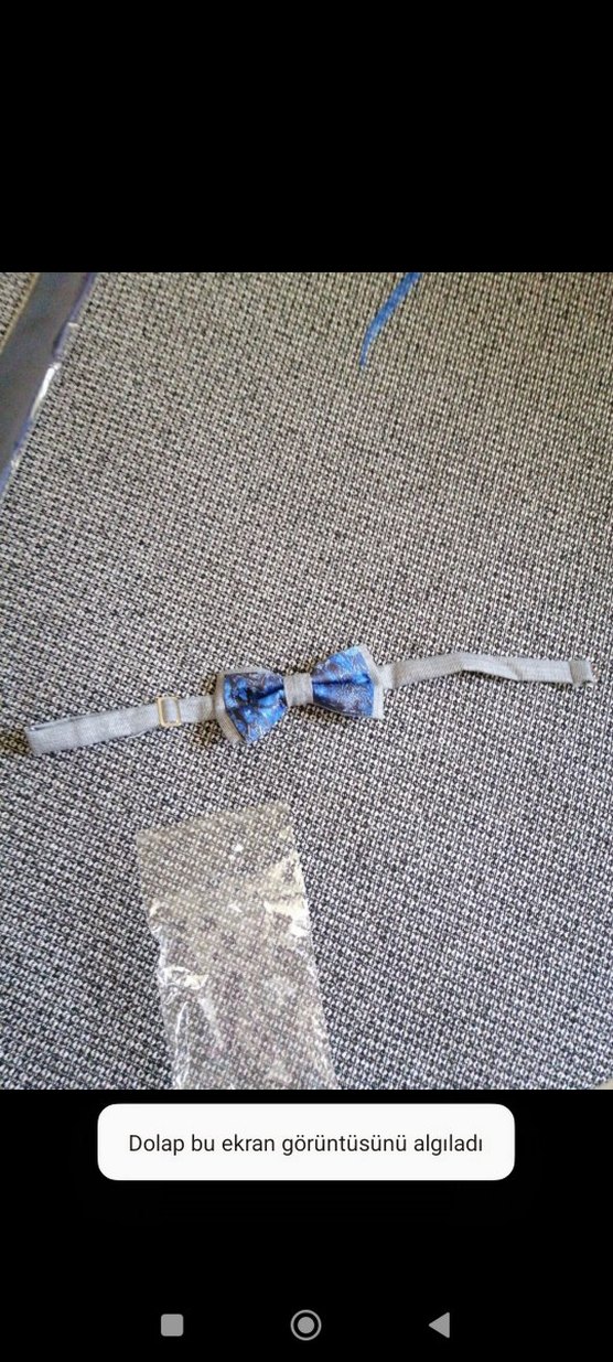 erkek için Mavi Batik Desenli Papyon - Görsel 3