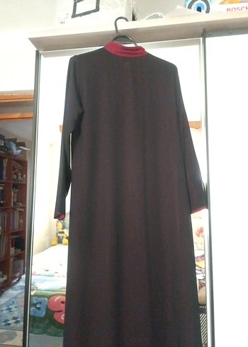 Bordo Uzun Kollu Gotik Kadın ferace - Görsel 6