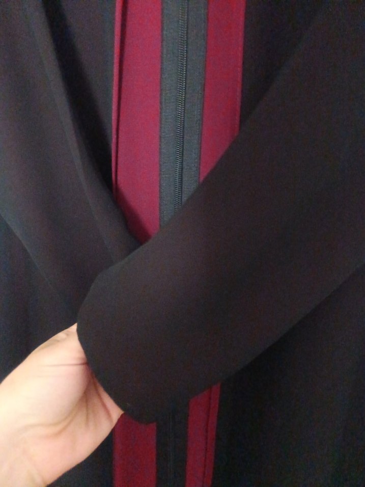 Bordo Uzun Kollu Gotik Kadın ferace - Görsel 3