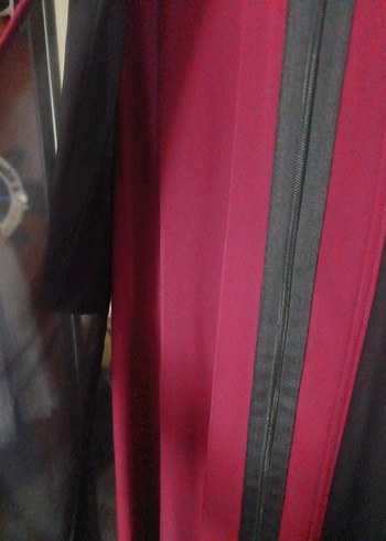 Bordo Uzun Kollu Gotik Kadın Elbisesi - Görsel 4