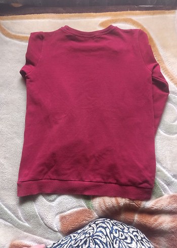 Bordo Nakışlı erkek Sweatshirt - Görsel 5