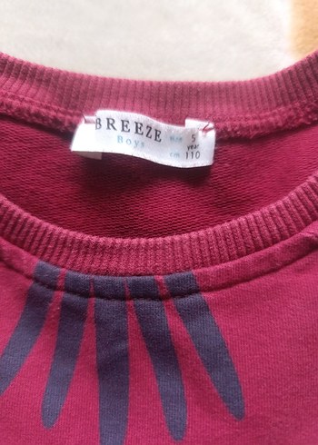 Bordo Nakışlı erkek Sweatshirt - Görsel 7