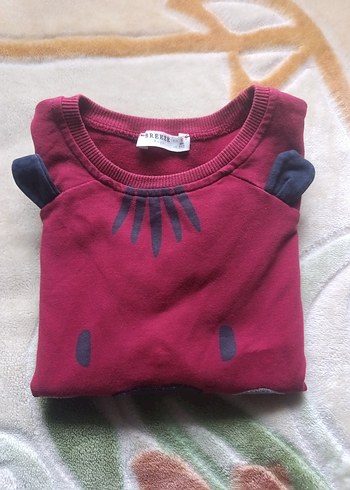 Bordo Nakışlı erkek Sweatshirt - Görsel 6