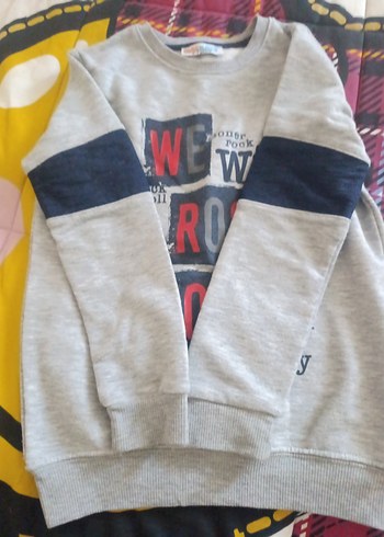 Gri Rock Punk Erkek Sweatshirt - Görsel 4