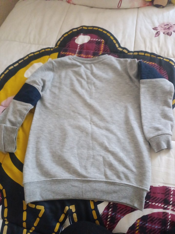 Gri Rock Punk Erkek Sweatshirt - Görsel 5