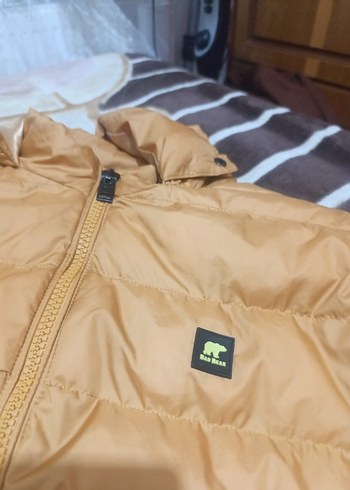 Bej Erkek Şişme Mont Fermuarlı - Görsel 2