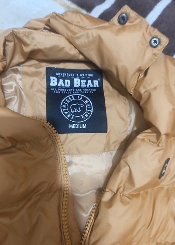 Bej Erkek Şişme Mont Fermuarlı - Görsel 3