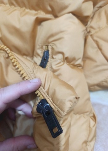 Bej Erkek Şişme Mont Fermuarlı - Görsel 8