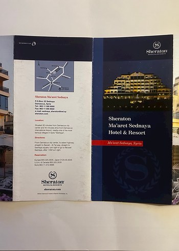 Sheraton Suriye broşür. - Görsel 2
