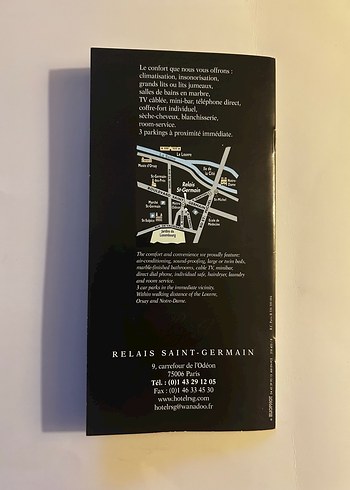 Paris Relais Saint-Germain broşür - Görsel 4
