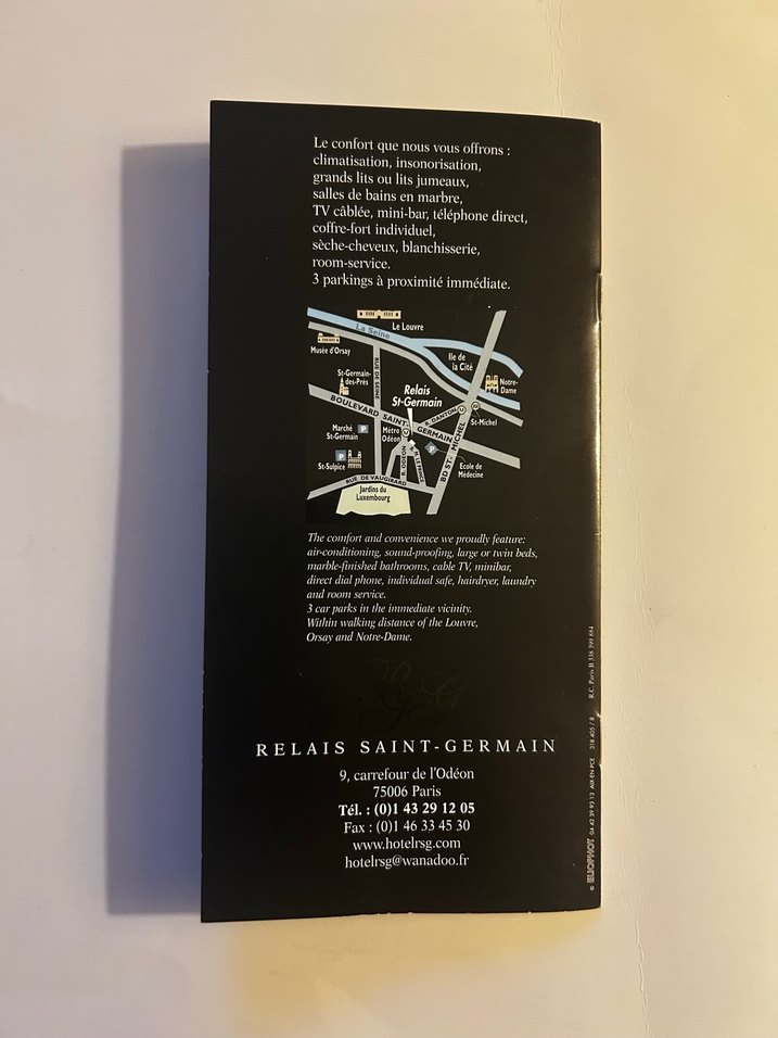 Paris Relais Saint-Germain broşür - Görsel 4