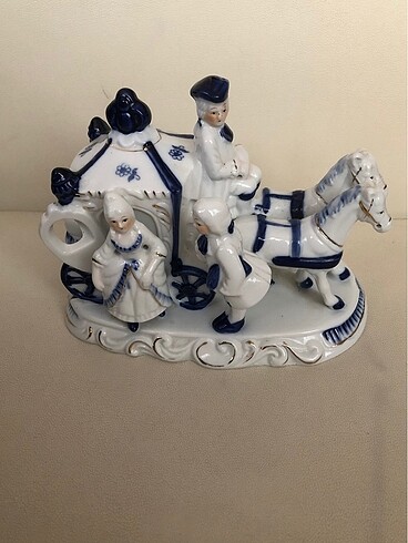 Blue Blanc Porselen Biblo
