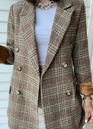 Ekoseli blazer ceket