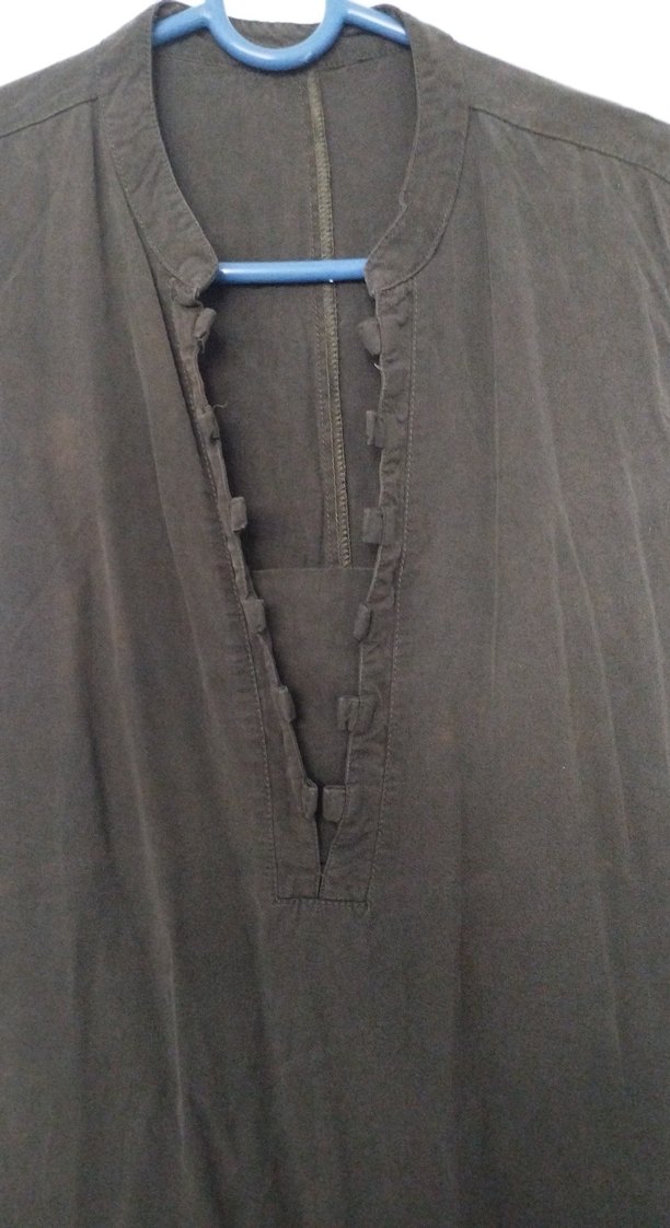 Siyah Kemerli Uzun Kollu Bohem Elbise - Görsel 3