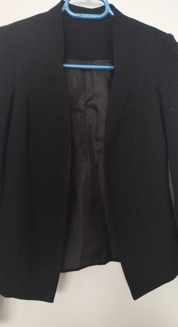 Düğmeli Siyah Kadın Blazer Ceket - Görsel 3