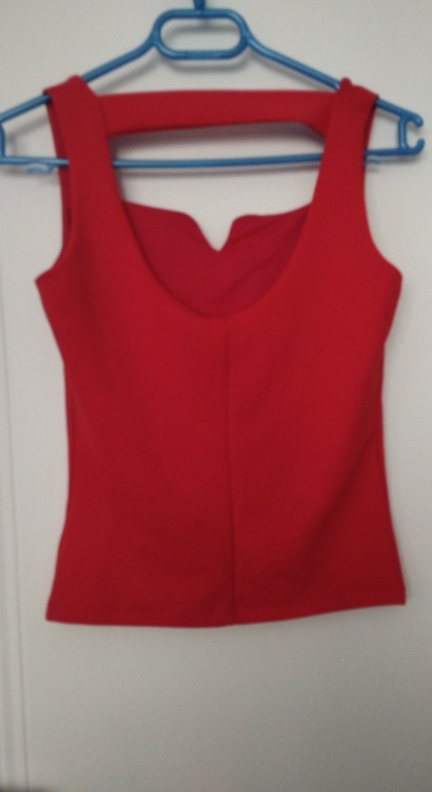 Parlak Kırmızı V Yaka Mini Atlet - Görsel 2