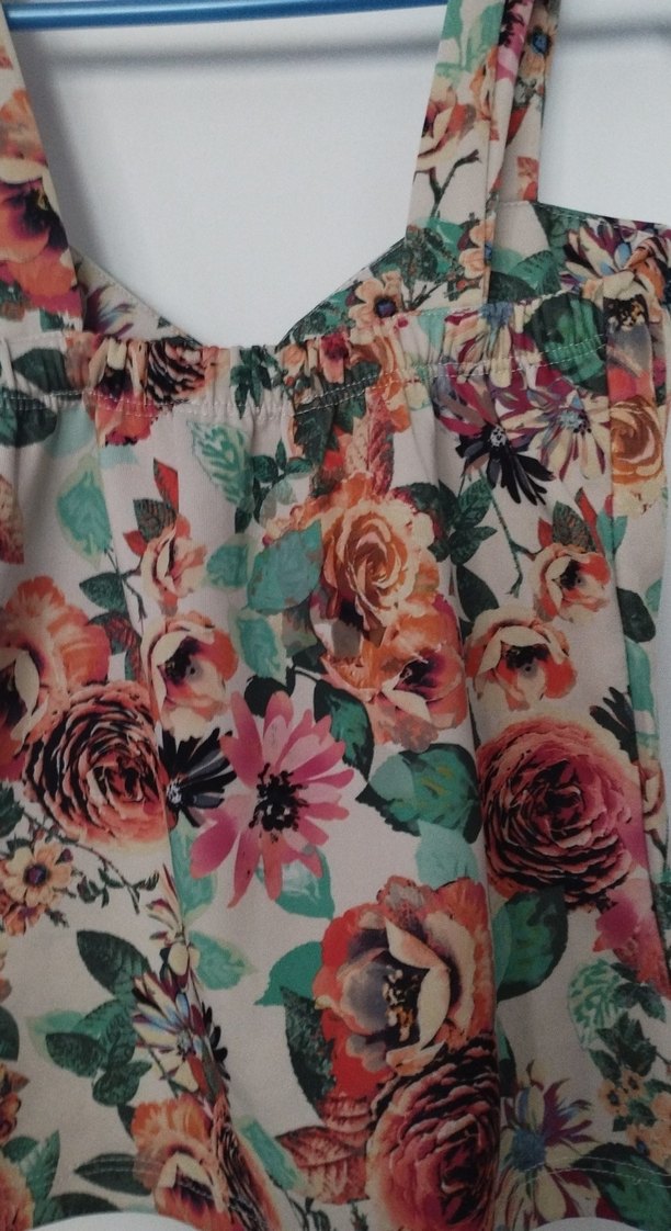 Çiçek Desenli V Yaka Kadın Büstiyer - Görsel 2