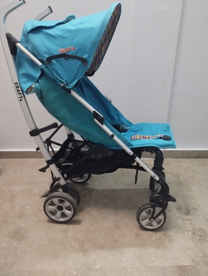 Renkli Mavi Kraft Bebek Arabası - Görsel 2