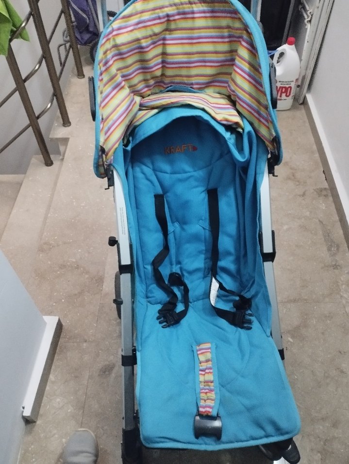 Renkli Mavi Kraft Bebek Arabası - Görsel 4