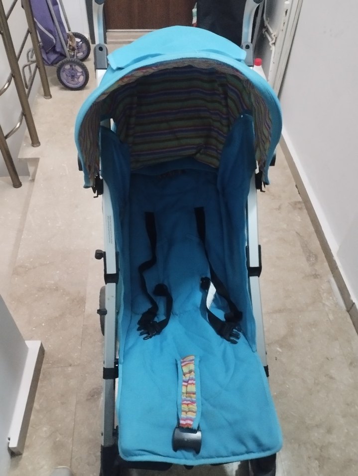 Renkli Mavi Kraft Bebek Arabası - Görsel 3