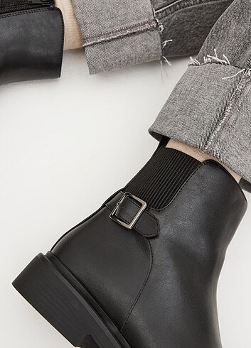 Hafif topuklu Siyah Bot - Görsel 5