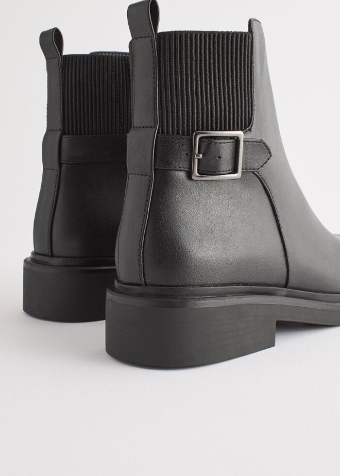 Hafif topuklu Siyah Bot - Görsel 4