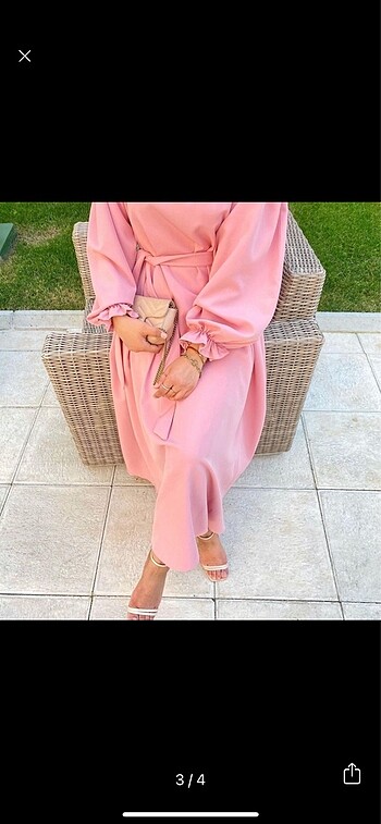 Zara Pembe krep elbise
