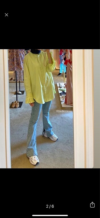 Zara Pileli kol detay oversize gömlek