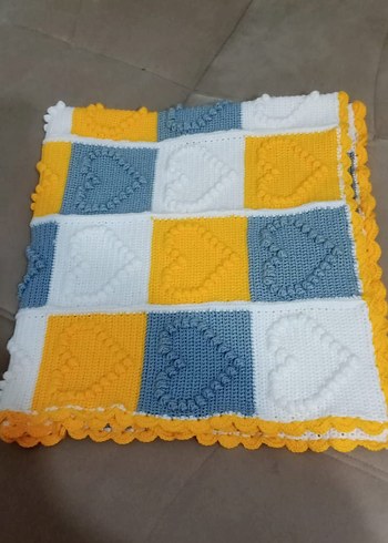 Ell Örgüsü Bebek Battaniyesi - Görsel 2