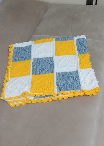 Ell Örgüsü Bebek Battaniyesi - Görsel 6