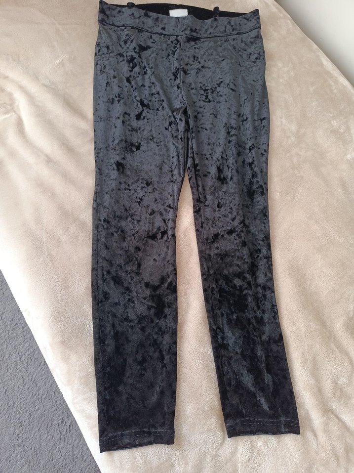 Siyah Kadife Görünümlü Kadın Pantolon - Görsel 3