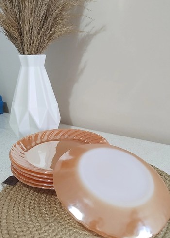 antika Pastel Bej Tabak Seti - Görsel 2