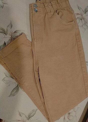 Bershka Kot yüksek bel pantolon