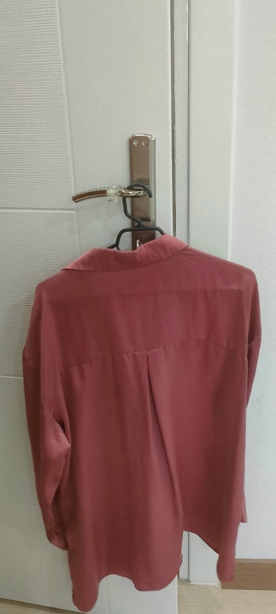 Bordo İpek Görünümlü Kadın Gömlek - Görsel 2