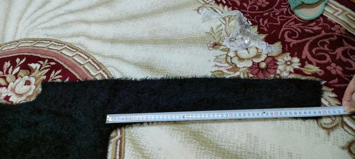 Siyah Fitilli Uzun Kollu Kadın Kazak - Görsel 3