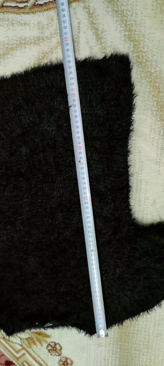 Siyah Fitilli Uzun Kollu Kadın Kazak - Görsel 2